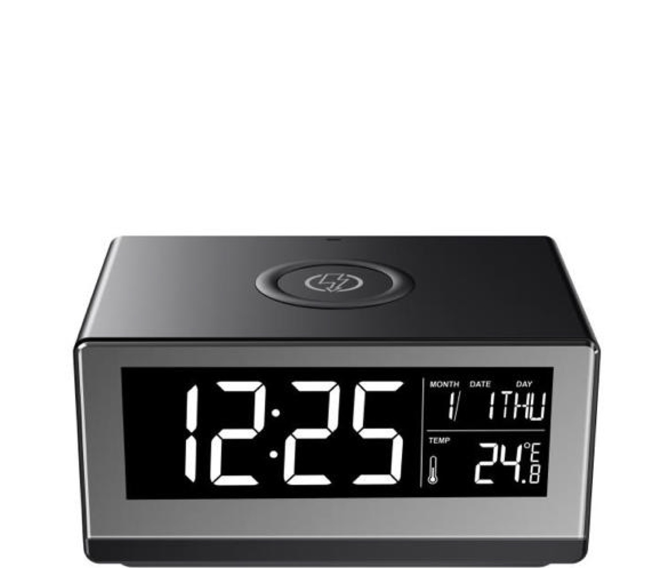 Boytone BT-12B Alarm Clock Wireless Charger for Compatible Smartphone NEW 