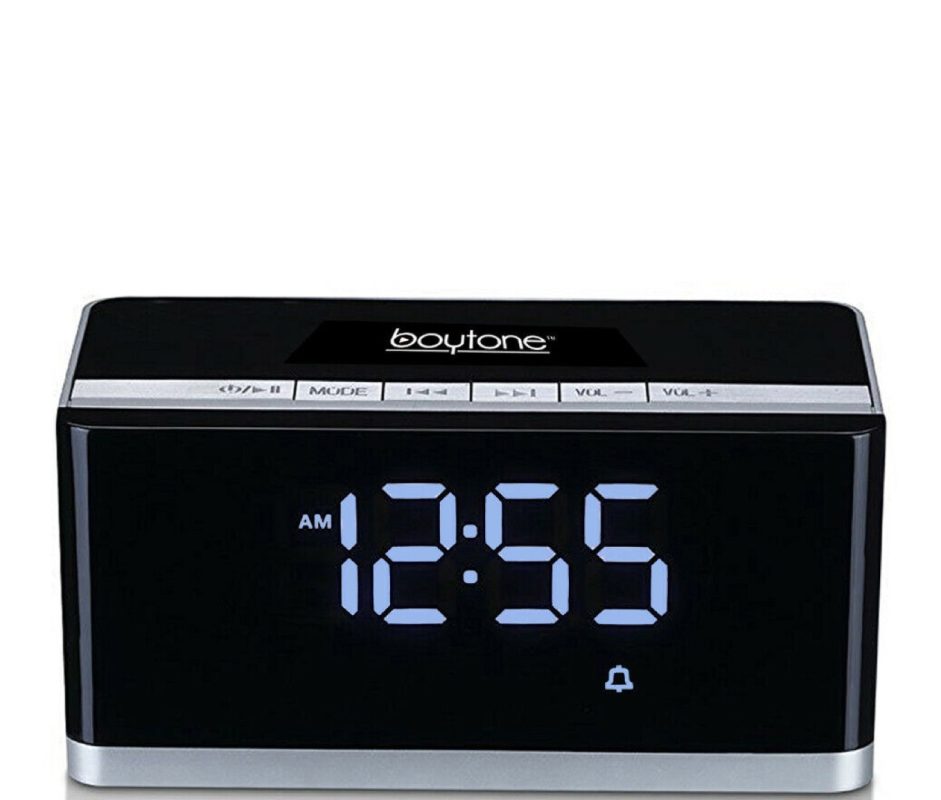 BT86C Portable Clock Radio & Wireless Speaker Boytone