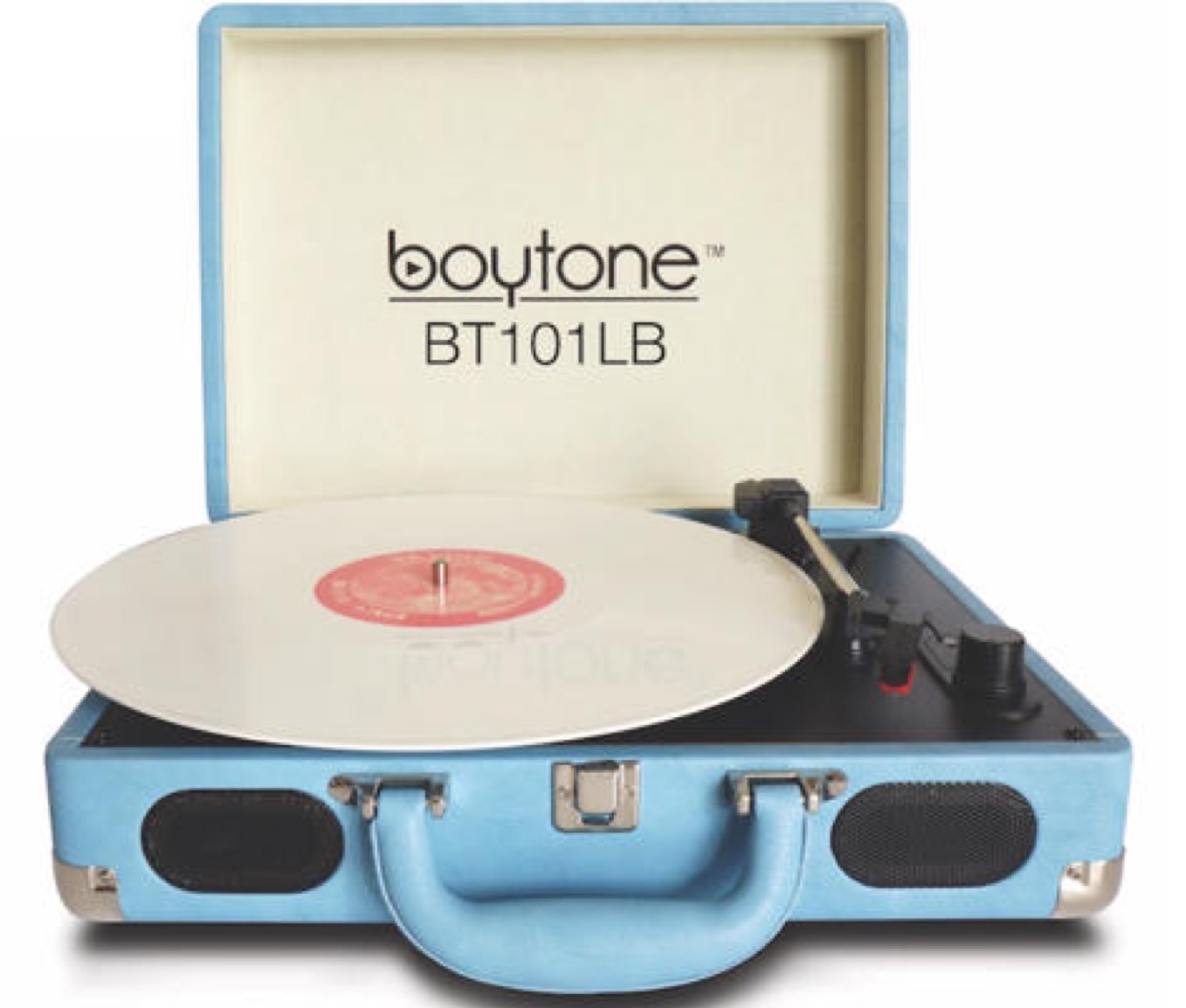 Boytone Mobile Suitcase Multi RPM Turntable BT-101TBGR Record Player Grey AC-DC 