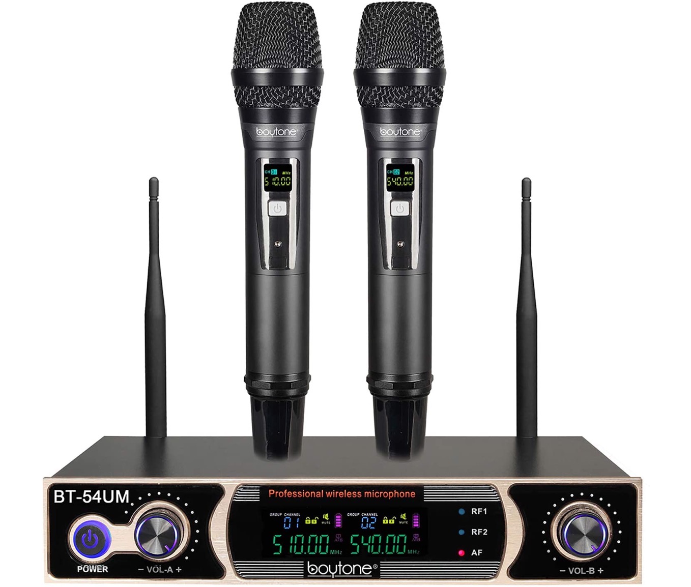 Wireless Microphone 2 Channels VHF Professional Handheld Mic Micphone For  Party
