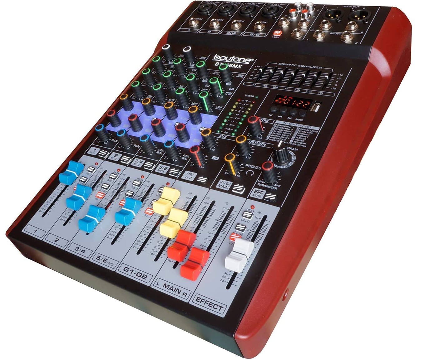 BT-122MX Boytone 12-Channel BT Studio Audio Mixer