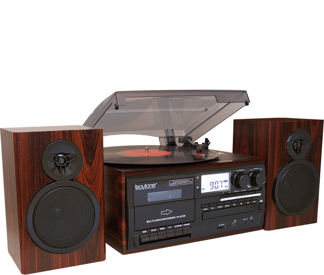 BT-28MB Classic Wireless Connection Turntable System - Mahogany-Black
