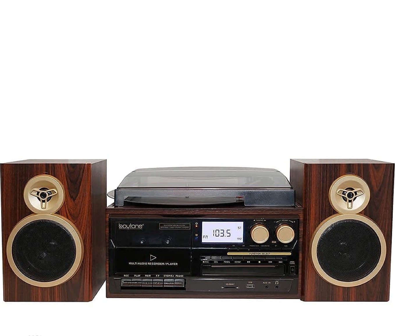 BT-28SPM Classic Wireless Connection Turntable System - Mahogany