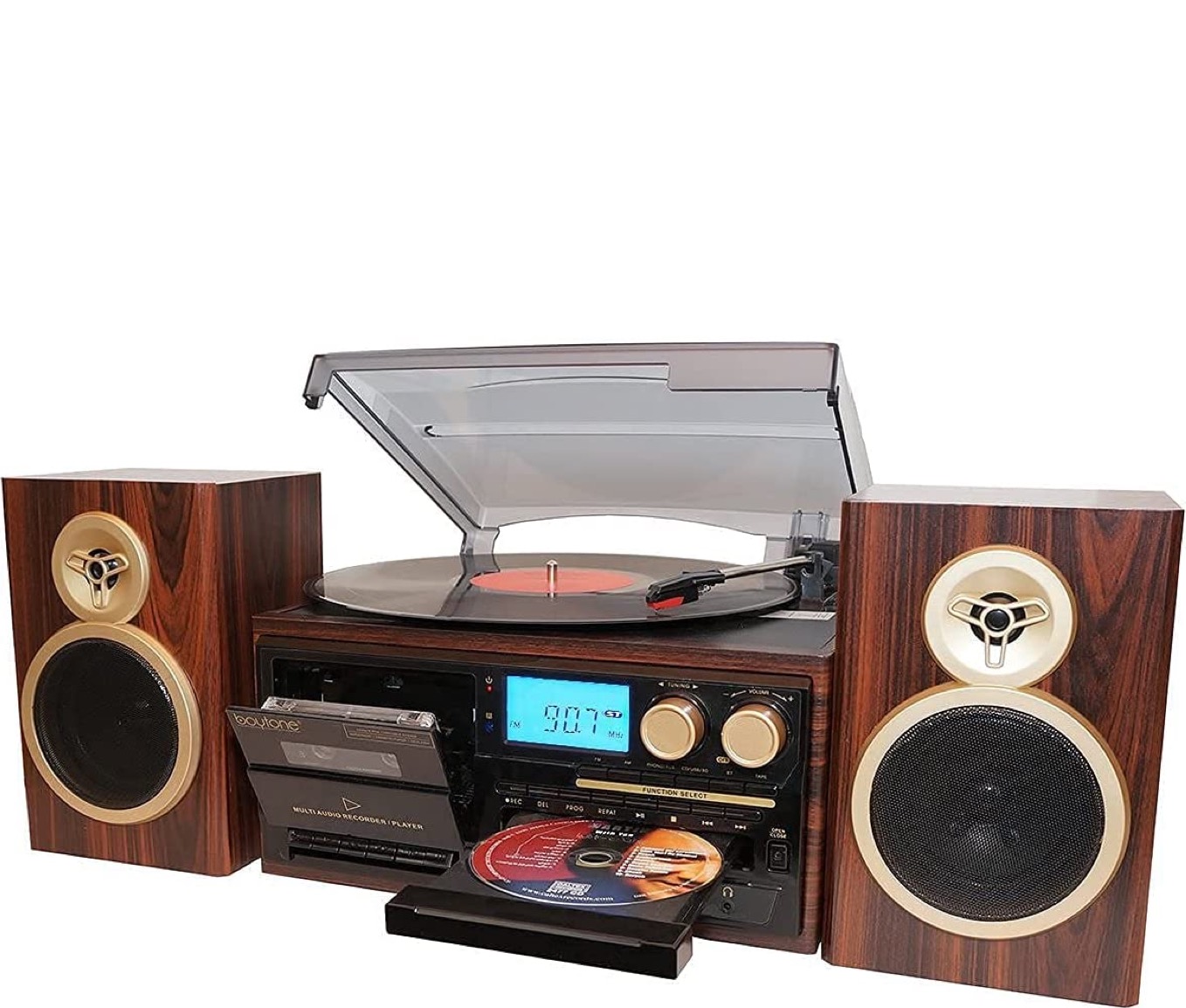 BT-28SPM Classic Wireless Connection Turntable System - Mahogany