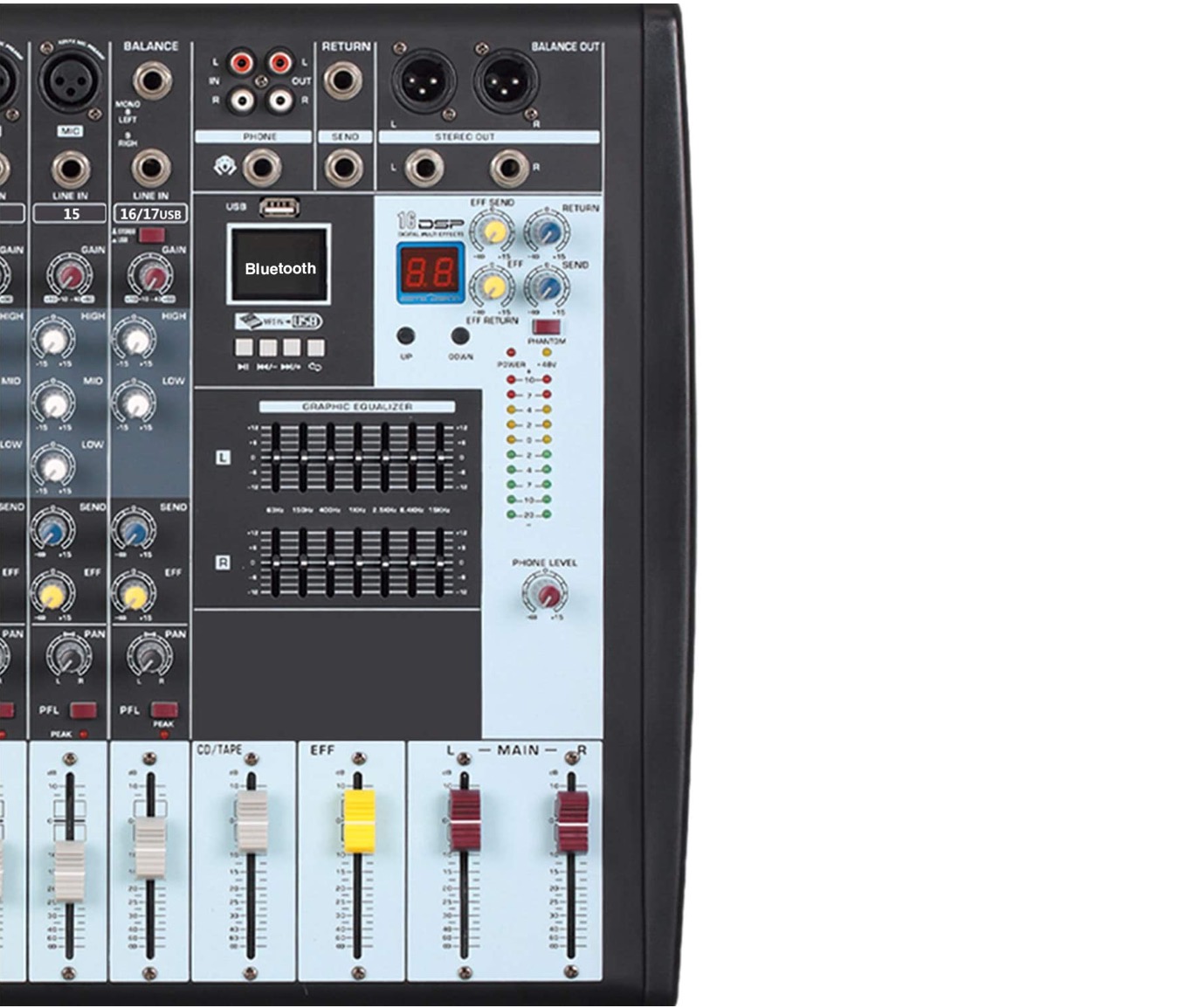 BT-34MX 4-Channel Professional Audio Mixer Sound Board Console System